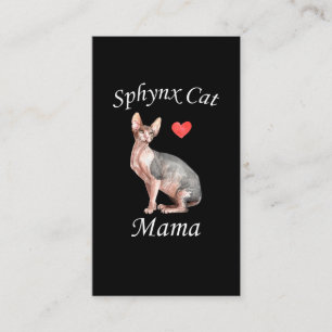 Tarjeta De Visita Sphynx Mom Cat Lover Mascota Madre