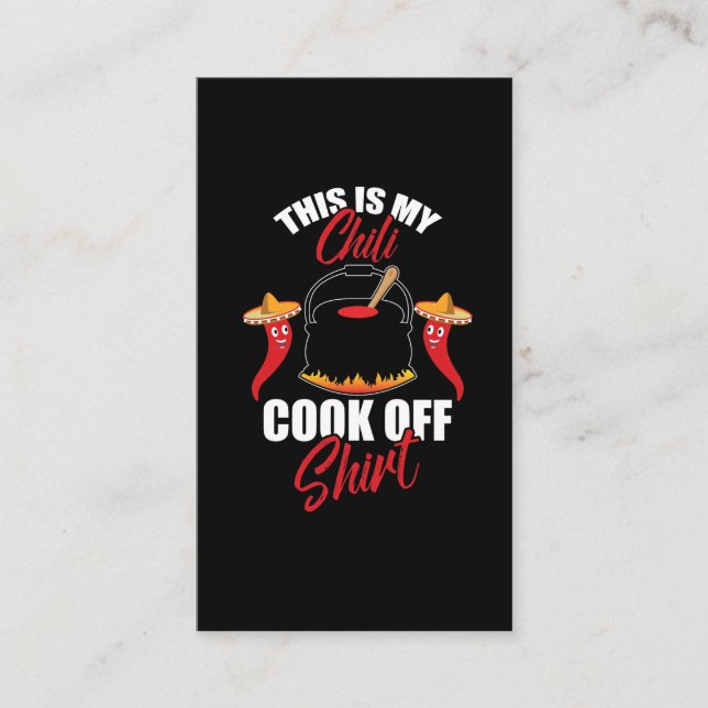 Tarjeta De Visita Spicy Food Lover Esto es mi cocinero chili (Anverso)