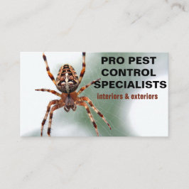 Tarjeta De Visita Spider Photo Pest Control Service