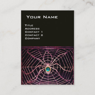 Tarjeta De Visita SPIDER Y WEB Blue Aquamarine Black