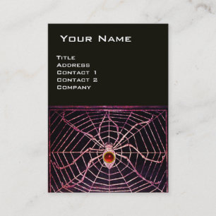 Tarjeta De Visita SPIDER Y WEB Red Ruby Black Pearl Paper