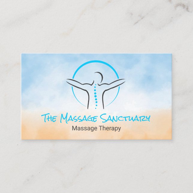 Tarjeta De Visita Spine Back Logo | Massage Therapy (Anverso)