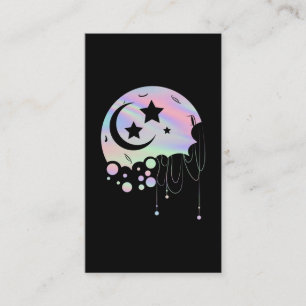 Tarjeta De Visita Spiritual Pastel Goth Kawaii Moon