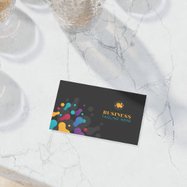 Tarjeta De Visita Splash dinámico, de color abstracto moderno