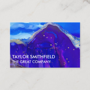 TARJETA DE VISITA SPLATERADOR DE PINTURA DE ORO Y PURPLE