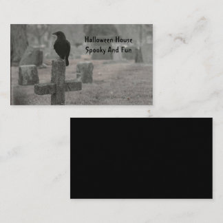 Tarjeta De Visita Spooky, Halloween Blackbird