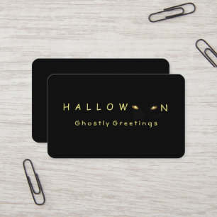 Tarjeta De Visita Spooky Halloween Cat Eyes Business Card
