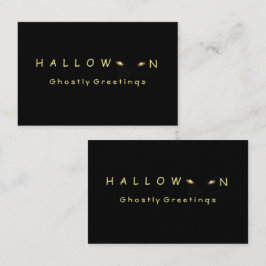 Tarjeta De Visita Spooky Halloween Cat Eyes Business Card