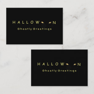 Tarjeta De Visita Spooky Halloween Cat Eyes Business Card