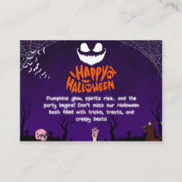 Tarjeta De Visita Spooky Happy Halloween Fiesta Art