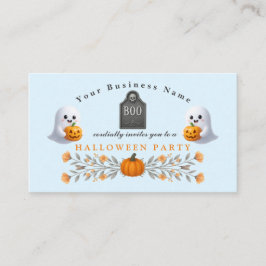 Tarjeta De Visita Spooky Office Halloween Party Essentials