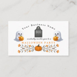 Tarjeta De Visita Spooky Office Halloween Party Essentials