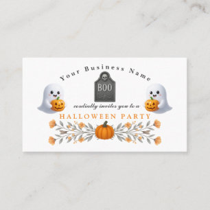 Tarjeta De Visita Spooky Office Halloween Party Essentials