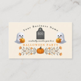 Tarjeta De Visita Spooky Office Halloween Party Essentials
