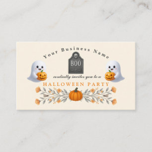 Tarjeta De Visita Spooky Office Halloween Party Essentials
