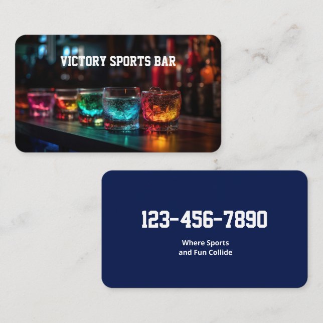 Tarjeta De Visita 🏀 Sports Bar (Anverso / Reverso)