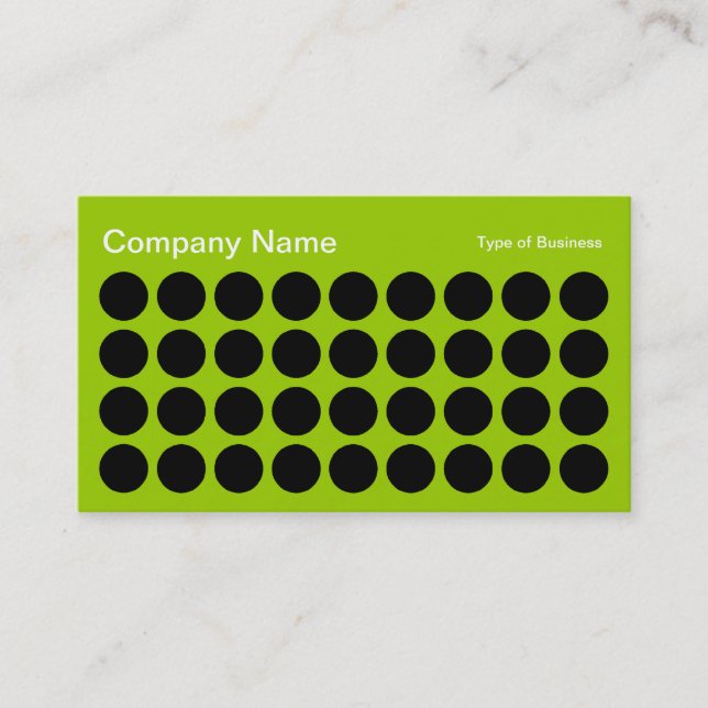Tarjeta De Visita Spots - Black and Martian Green (Anverso)