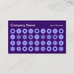 Tarjeta De Visita Spots - Blue en polvo sobre morado profundo