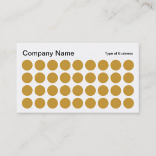 Tarjeta De Visita Spots - Golden on White