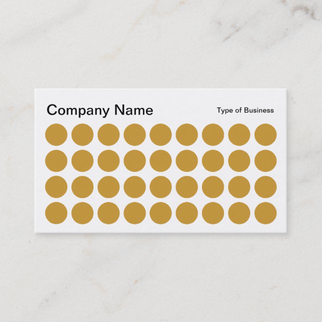 Tarjeta De Visita Spots - Golden on White (Anverso)