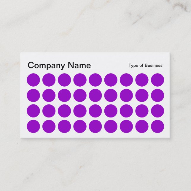 Tarjeta De Visita Spots - Purple, Black and White (Anverso)