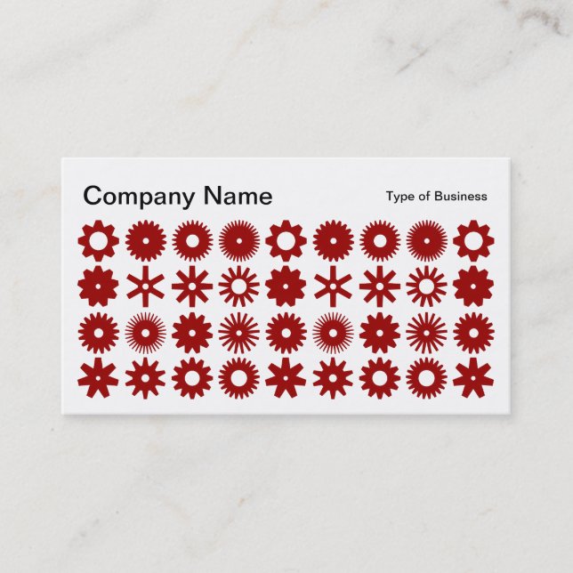 Tarjeta De Visita Spots - Ruby Red on White (Anverso)