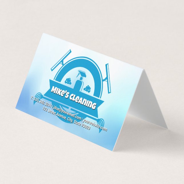 Tarjeta De Visita Spray Bottle | Squeegee (Anverso)