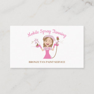 Tarjeta De Visita Spray de bronceado móvil Pintura corporal