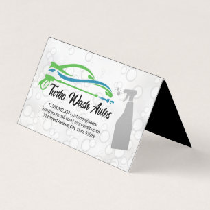 Tarjeta De Visita Spray de limpieza automática   Soap Bubbles
