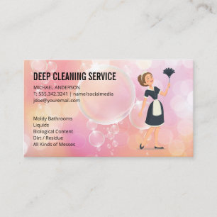 Tarjeta De Visita Spray de limpieza   Servicios de limpieza de casas