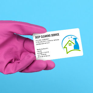 Tarjeta De Visita Spray de limpieza   Servicios de limpieza de casas
