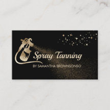 Spray de Tan Elegante Caligrafía Oro Negro