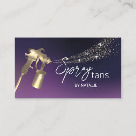 Tarjeta De Visita Spray móvil Tanning Purple & Gold Skincare