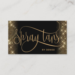 Tarjeta De Visita Spray Tan Mobile Spray Tan Gold Glittering Chica