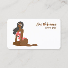 Tarjeta De Visita Spray Tan Personalizado QR