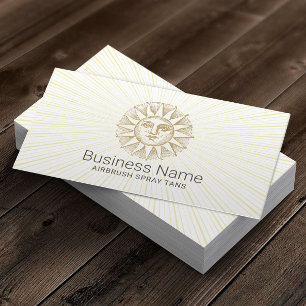 Tarjeta De Visita Spray Tanning Modern Sunshine Salon Spa