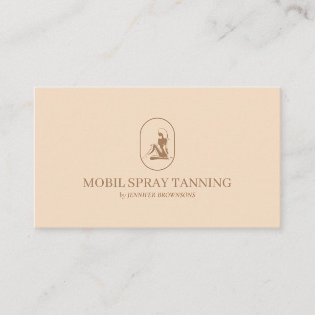 Tarjeta De Visita Spray Tanning Mujer Boho Body Skincare (Anverso)