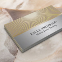 Spray Tanning Salon Plata moderna y oro