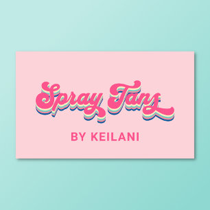 Tarjeta De Visita Spray Tans Tanning Specialist Groovy Retro