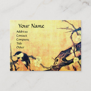 Tarjeta De Visita SPRING BIRD amarillo marrón