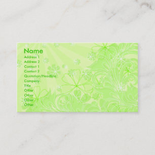 Tarjeta De Visita spring_card verde