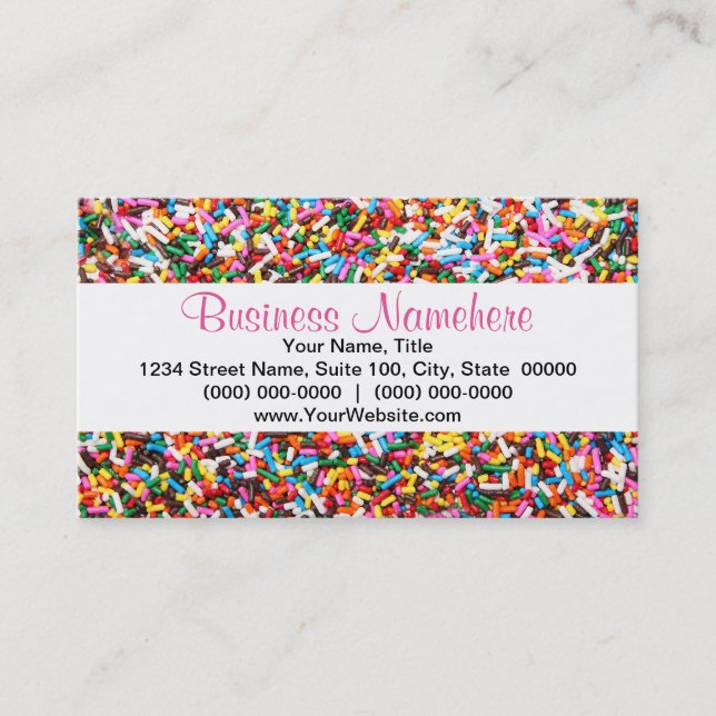 Tarjeta De Visita Sprinkles Business Cards (Anverso)