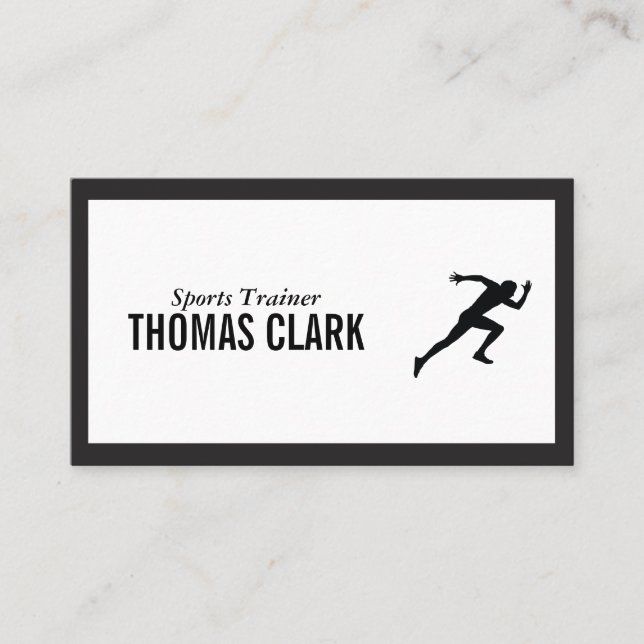 Tarjeta De Visita Sprinter | Entrenador de fitness para la salud (Anverso)