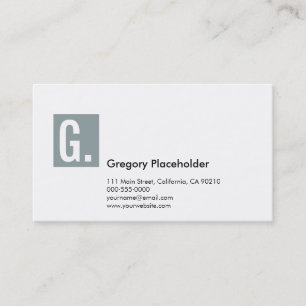 Tarjeta De Visita SQ Corporate No6 Silver Gray