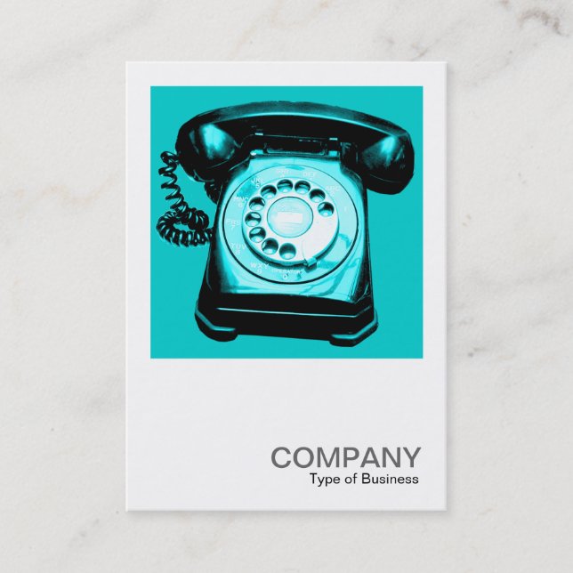 Tarjeta De Visita Square Photo 0126 - Hotline - Cyan Blue (Anverso)