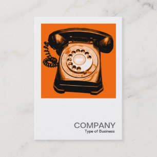 Tarjeta De Visita Square Photo 0129 - Hotline - Naranja