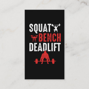 Tarjeta De Visita Squat Bench Deadlift Gym Workup