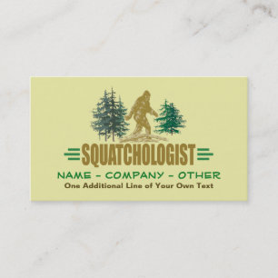 Tarjeta De Visita SQUATCHOLOGIST - Funny Sasquatch Believer