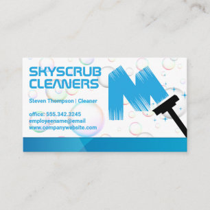 Tarjeta De Visita Squeegee   Soap Bubbles