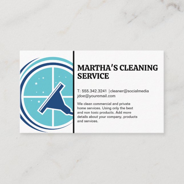 Tarjeta De Visita Squeegee Window | Maid Cleaners (Anverso)